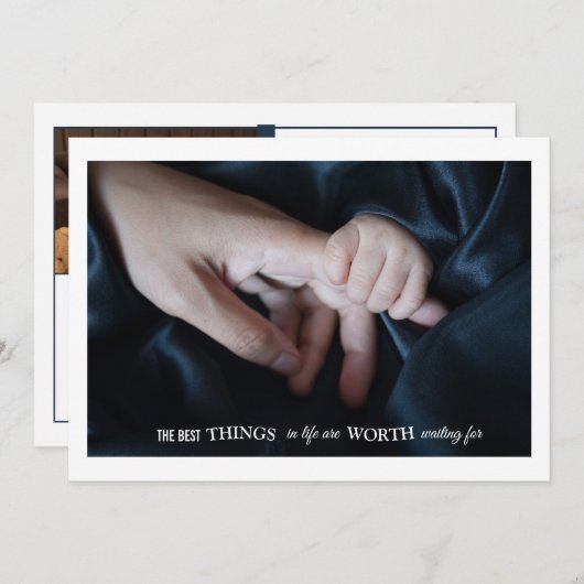 Faire-part de naissance photo tactile (Devant / Derrière)