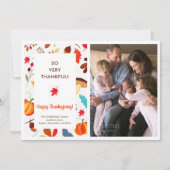 Faire-part de naissance photo Thanksgiving automne (Devant)