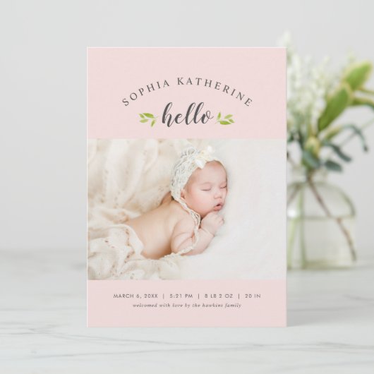 Faire-part de naissance photo Tiny Twigs (Debout devant)