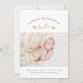 Faire-part de naissance photo Tiny Twigs (Devant)