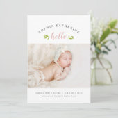 Faire-part de naissance photo Tiny Twigs (Debout devant)