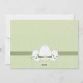 Faire-part de naissance photo trois vert de Pâques (Dos)