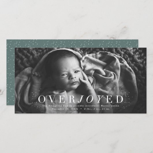 Faire-part de naissance photo vertical très appréc (Devant / Derrière)