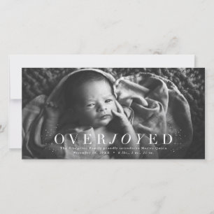 Faire-part de naissance photo verticale Overjoyed