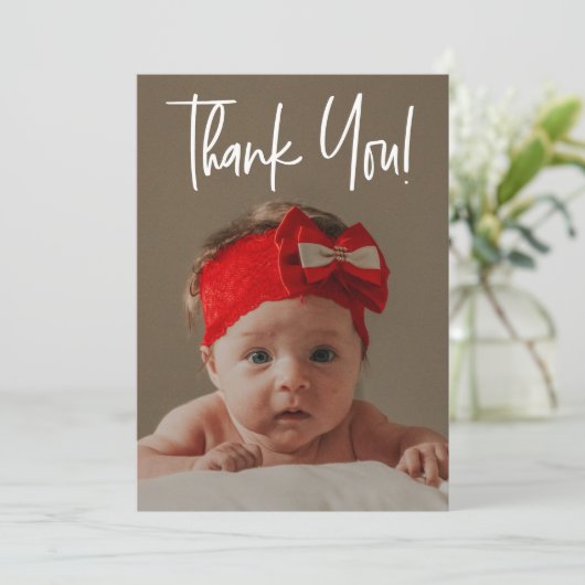 Faire-part de naissance photo verticale pour bébé (Debout devant)