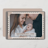 Faire-part de naissance photo vintage (Devant / Derrière)