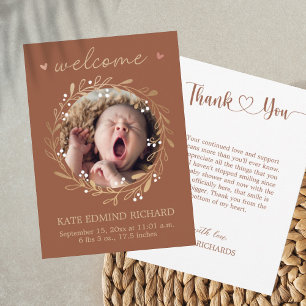 Faire-part de naissance Photo Welcome Baby