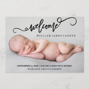 Faire-part de naissance photo Welcome Star