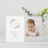 Faire-part de naissance photo Wreath (Debout devant)