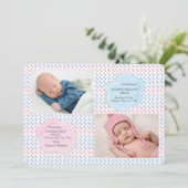 Faire-part de naissance photo Zig Zag (Debout devant)