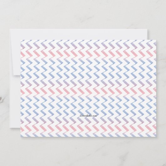 Faire-part de naissance photo Zig Zag (Dos)