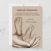 Faire-part de naissance pieds bébé (Devant)