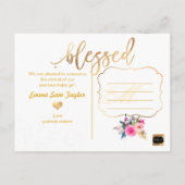 Faire-part de naissance PixDezines / Aquarelle flo (Dos)