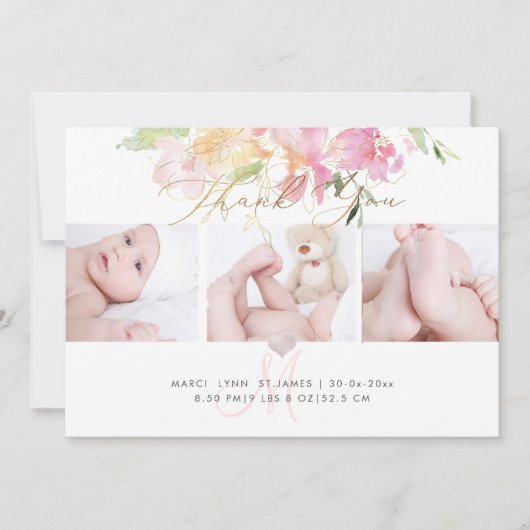 Faire-part de naissance PixDezines+Merci de douche (Devant)