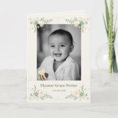 Faire-part de naissance plié 5x7 Bumblebee Keepsak (Devant)