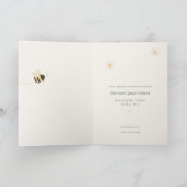 Faire-part de naissance plié 5x7 Bumblebee Keepsak (Intérieur)