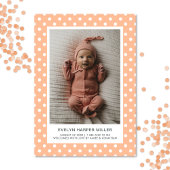 Faire-part de naissance pois moderne carte pêche