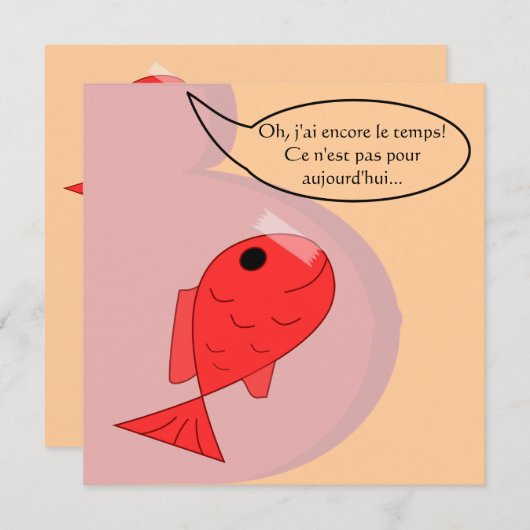 Faire-part de naissance "poisson d'avril" (Devant / Derrière)