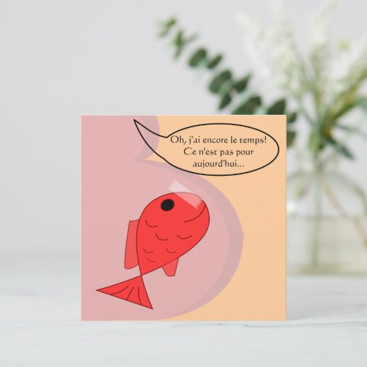 Faire-part de naissance "poisson d'avril" (Debout devant)