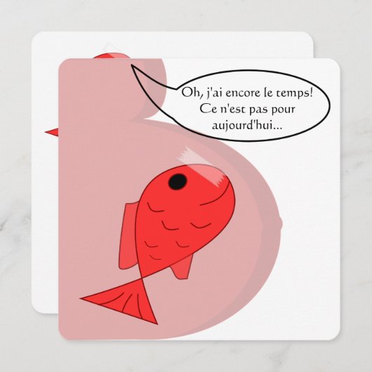 Faire-part de naissance "poisson d'avril" (Devant / Derrière)
