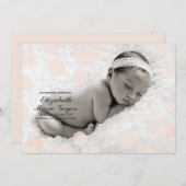 Faire-part de naissance Poka Dot // Confetti (Devant / Derrière)