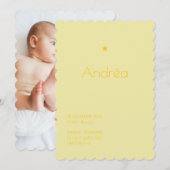 Faire-Part de naissance Poudré - Andréa (Devant / Derrière)