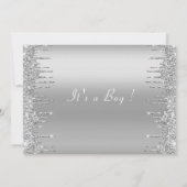Faire-part de naissance pour bébé garçon Silver Go (Dos)