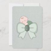 Faire-part de naissance pour bébé garçon vert saug (Dos)