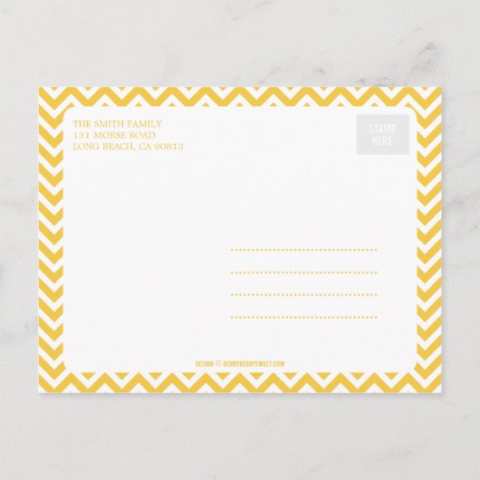 Faire-part de naissance pour bébé - soleil (Dos)