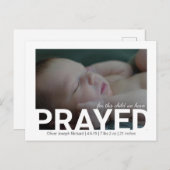 Faire-Part de Naissance Pour Cet Enfant Nous Avons (Devant / Derrière)