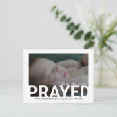 Faire-Part de Naissance Pour Cet Enfant Nous Avons (Debout devant)