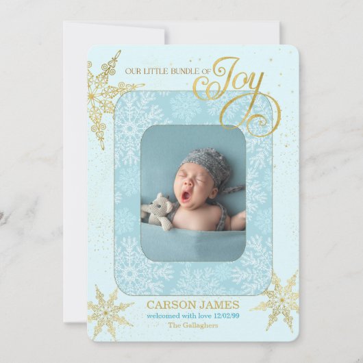 Faire-part de naissance pour les fêtes C'est un ga (Devant)