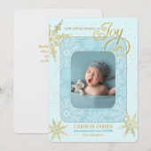 Faire-part de naissance pour les fêtes C'est un ga (Devant / Derrière)