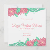 Faire-part de naissance pour une petite fille indi (Dos)