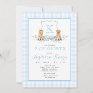 Faire-part de naissance Préparatoire Chien Gingham