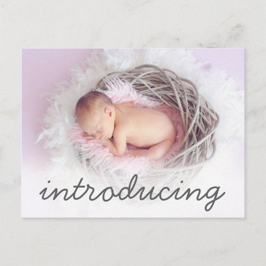 Faire-part de naissance Présentation de la photo d (Devant)