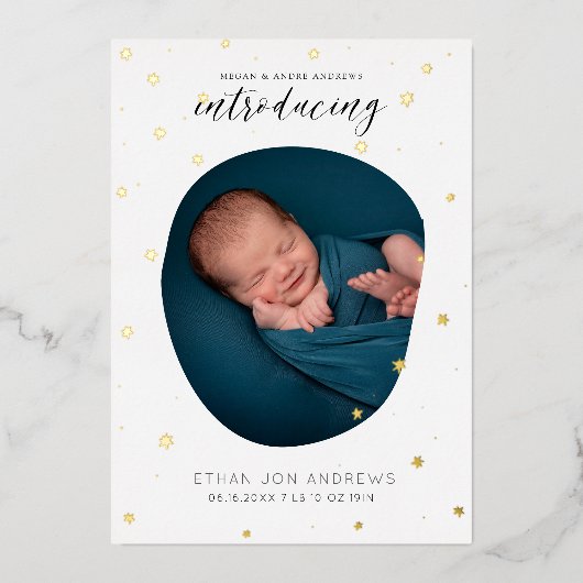 Faire-part de naissance Présentation des stars de (Recto)