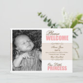 Faire-part de naissance - Princesse 2 (Debout devant)