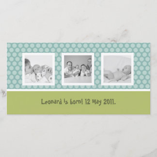 Faire-part de naissance rapide avec pois mignons