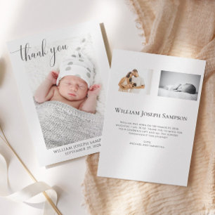 Faire-part de naissance Remerciement bébé écriture