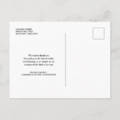 Faire-part de naissance Remerciement Écriture mode (Dos)