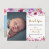 Faire-part de naissance remerciement photo garçon  (Devant / Derrière)