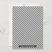 Faire-part de naissance rétro noir et blanc pour b (Dos)