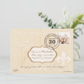 Faire-part de naissance romantique française chic (Debout devant)