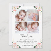 Faire-part de naissance rose (Dos)