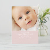 faire-part de naissance rose (Debout devant)