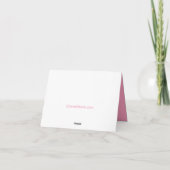 Faire-part de naissance rose et blanc de coeur (Dos)