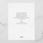 Faire-part de naissance rose Gold Foil (Verso)