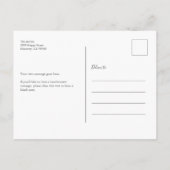 Faire-part de naissance rose pâle doux Photo Carte (Dos)