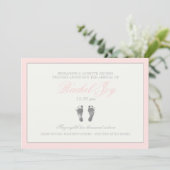 Faire-part de naissance rose tendance (Debout devant)